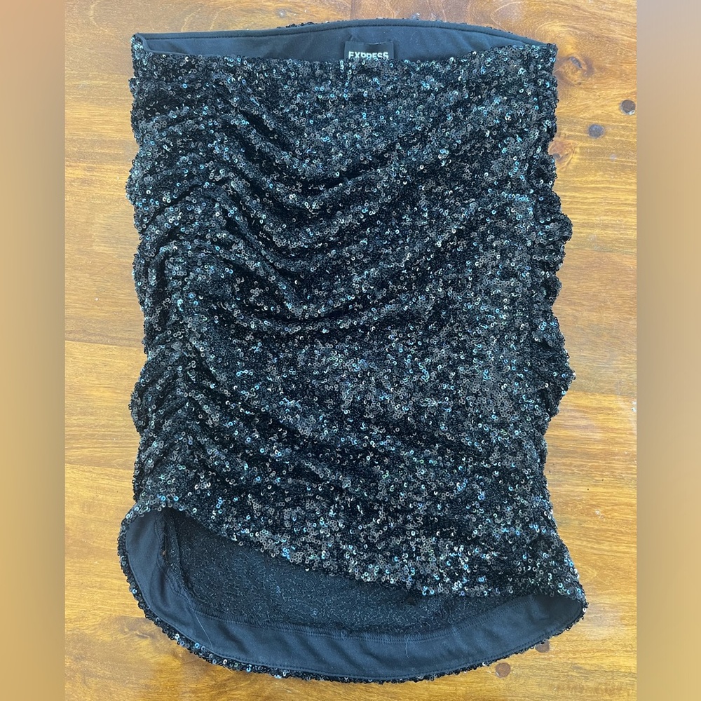 EXPRESS sequin strapless top. BRAND NEW with tags.